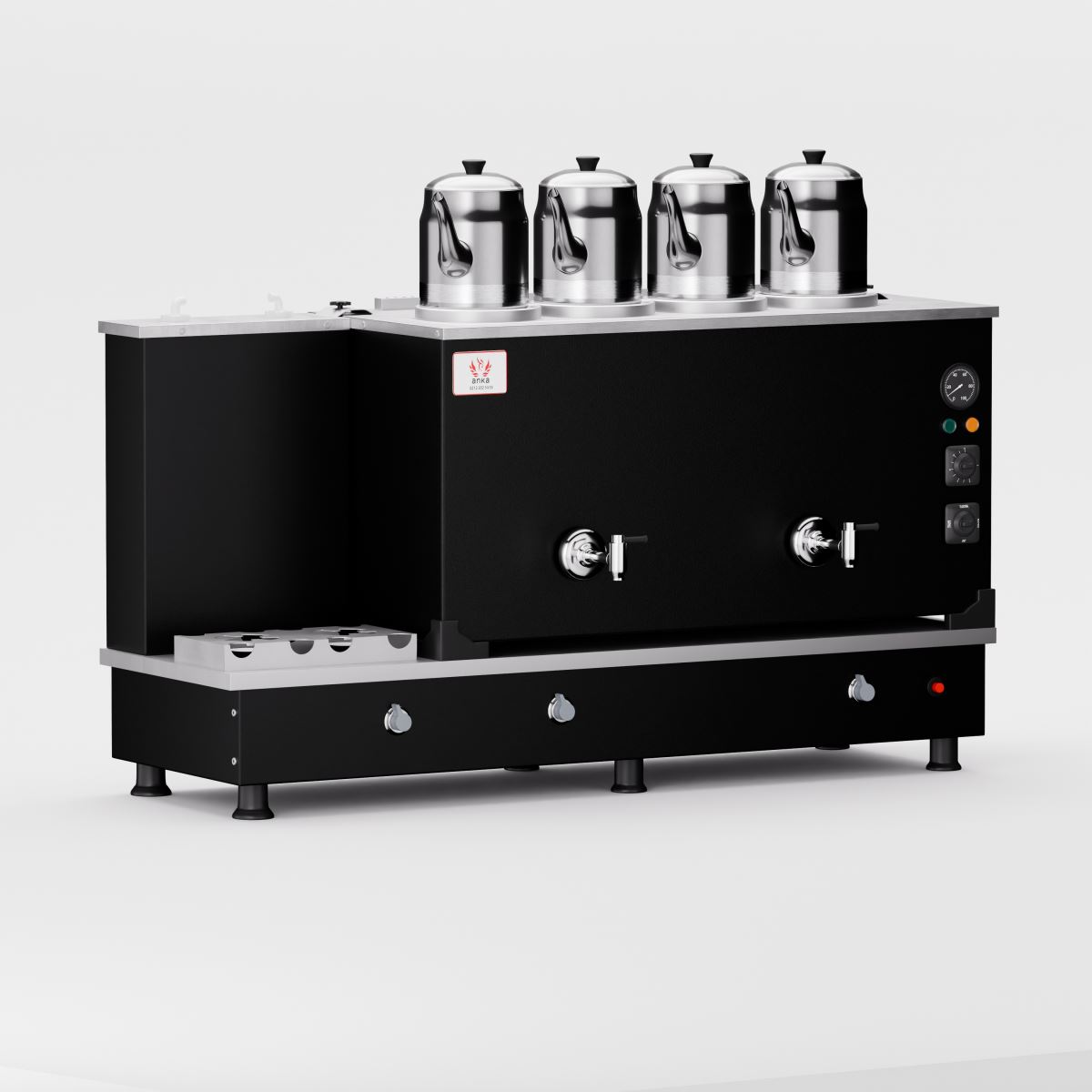 Black Turbo Hibrit 4 Demlikli Çay Kazanı