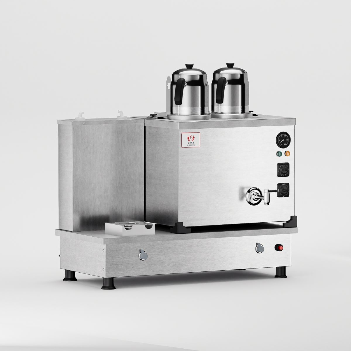 Inoks Turbo Hibrit Çay Kazanı 2 Demlikli