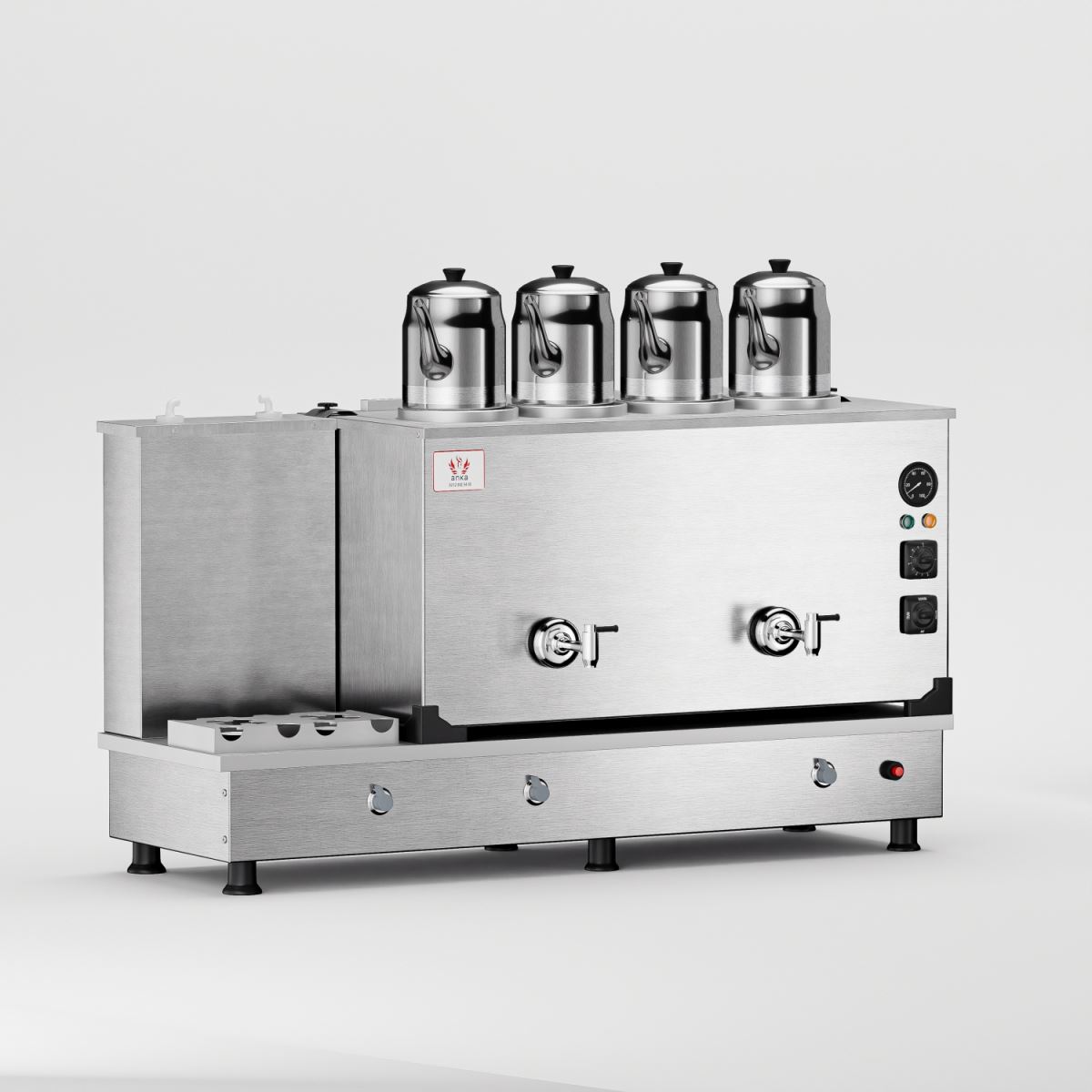 Inoks Turbo Hibrit Çay Kazanı 4 Demlikli