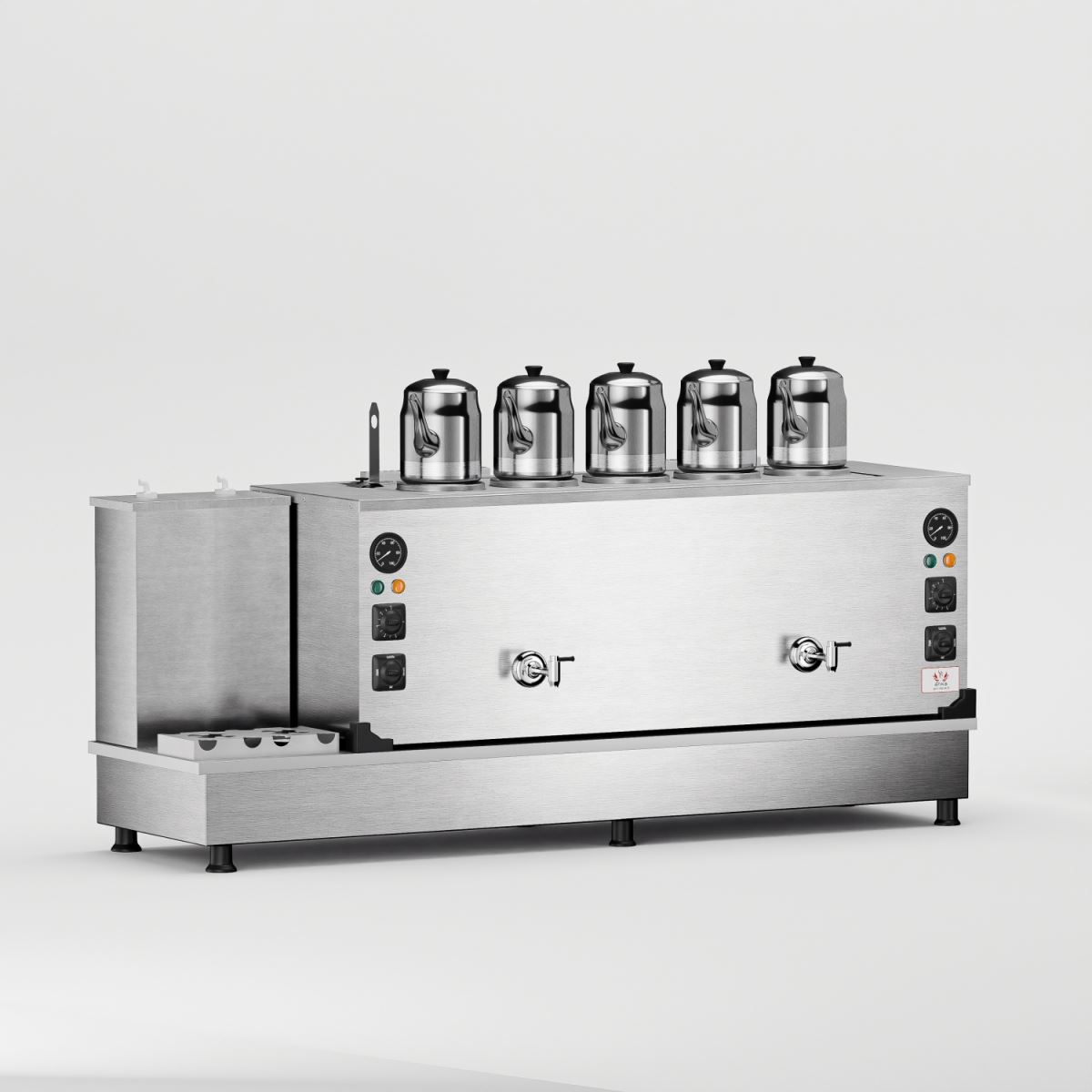 Inoks Turbo Hibrit Çay Kazanı 5 Demlikli