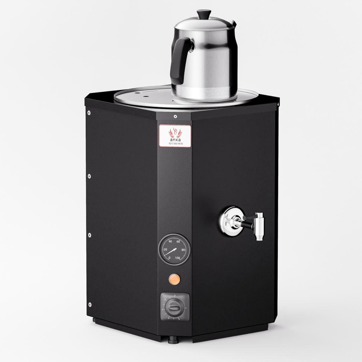 Black Yeni Nesil Jumbo Çay Makinesi 1 Demlikli