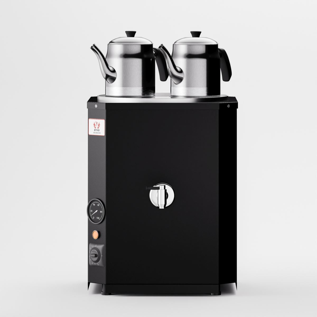 Black Yeni Nesil Jumbo Çay Makinesi 2 Demlikli