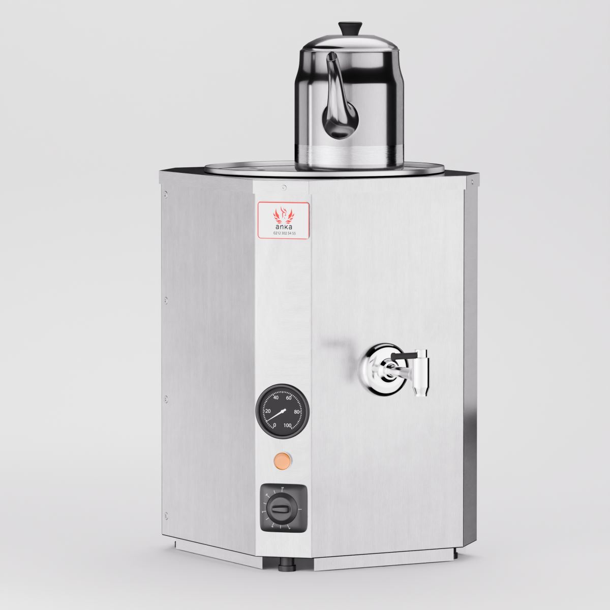 Inoks Yeni Nesil Jumbo Çay Makinesi 1 Demlikli