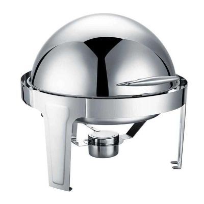 Epinox CDC-6 Roll Top Kapaklı Yuvarlak Chafing Dish, 9 L