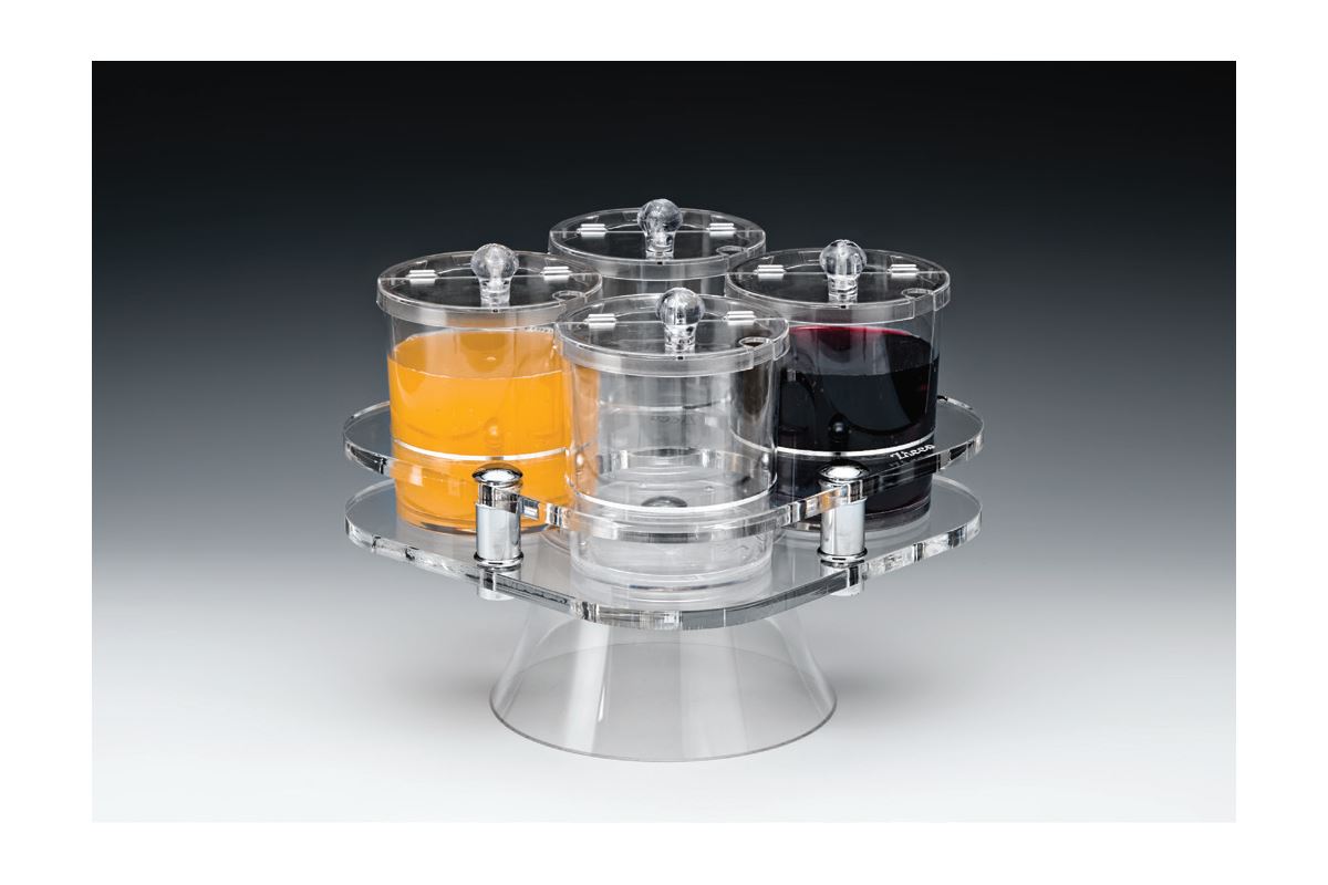 Polycarbonat Sosluk Reçellik Baharatlık Standı / Döner