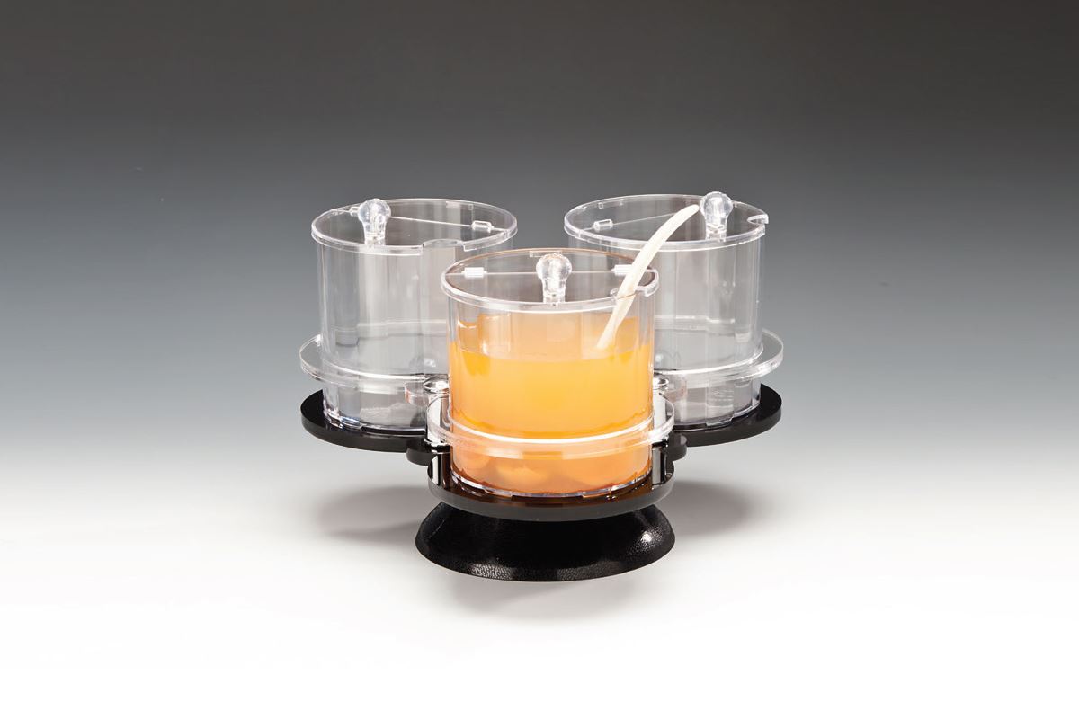 Polycarbonat Sosluk Reçellik Standı / 1.5 Litre / Döner