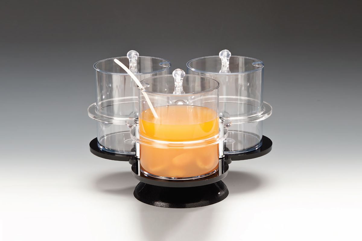 Polycarbonat Sosluk Reçellik Standı / 2.1 Litre / Döner