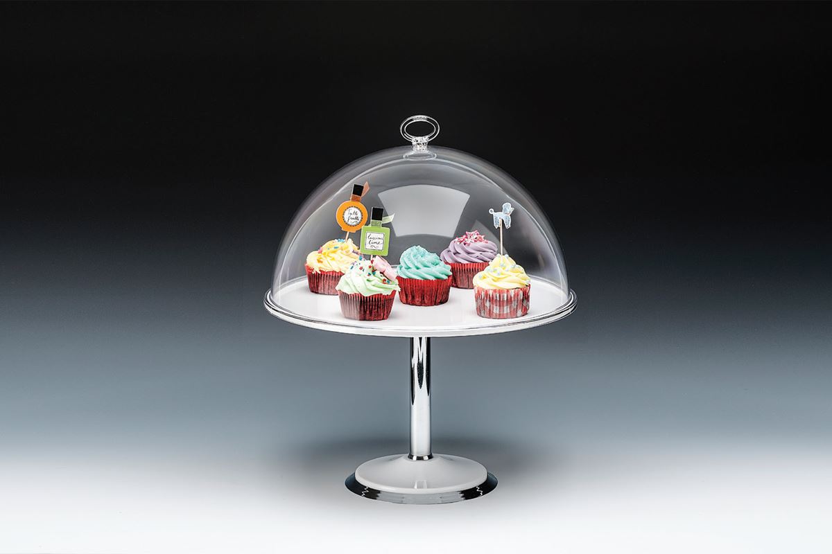 Polycarbonat Kapaklı Melamin Altlı Fanus