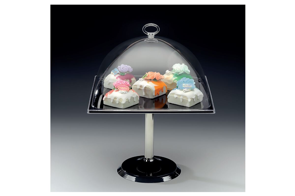 Polycarbonat Kapaklı Melamin Altlı Fanus