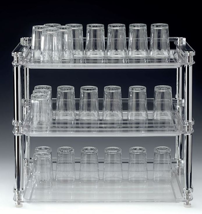 Polycarbonat Tepsili Bardak Standı