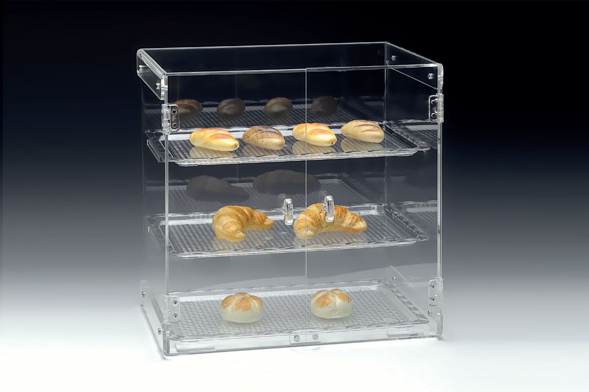 Polycarbonat Tepsili Teşhir Standı