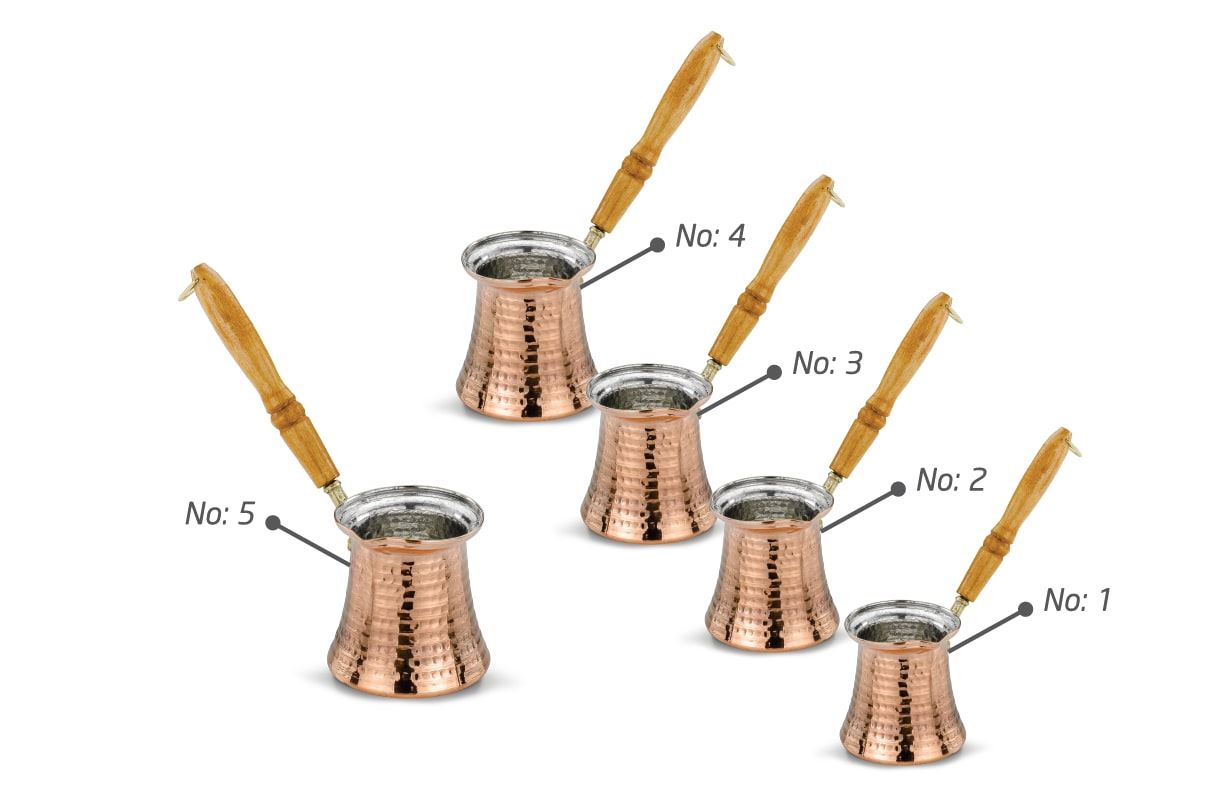 Bakır Cezve Ağaç Kuplu