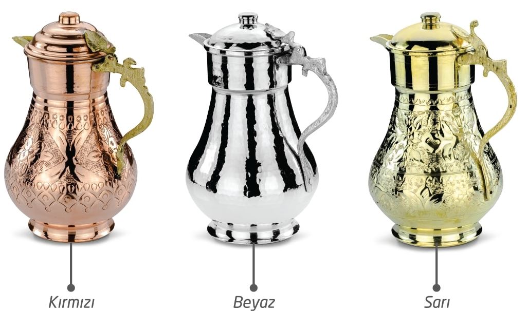 Bakır Kapaklı Sürahi