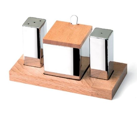 3'lü Kare Tuzluk Baharatlık Takımı