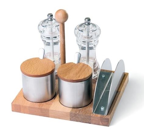 5'li Acrilic Tuzluk Baharatlık Takımı