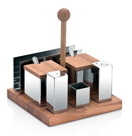 6'lı Kare Tuzluk Baharatlık Takımı (Mat-Parlak)