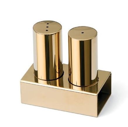 2'li Yuvarlak Kalın Tuzluk Takımı (Altın)