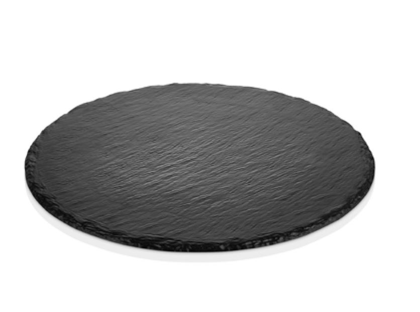 BLACK Slate Slate Effect Round Board