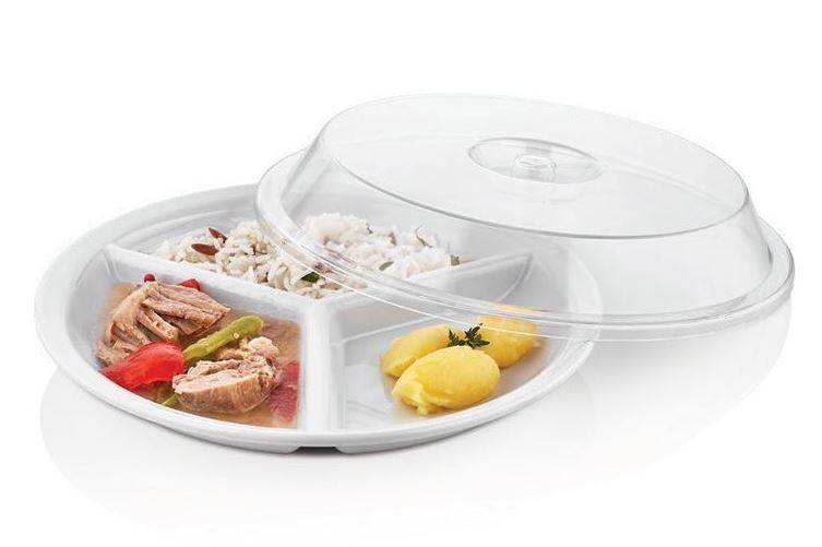 3 Bölmeli Yuvarlak Tabak